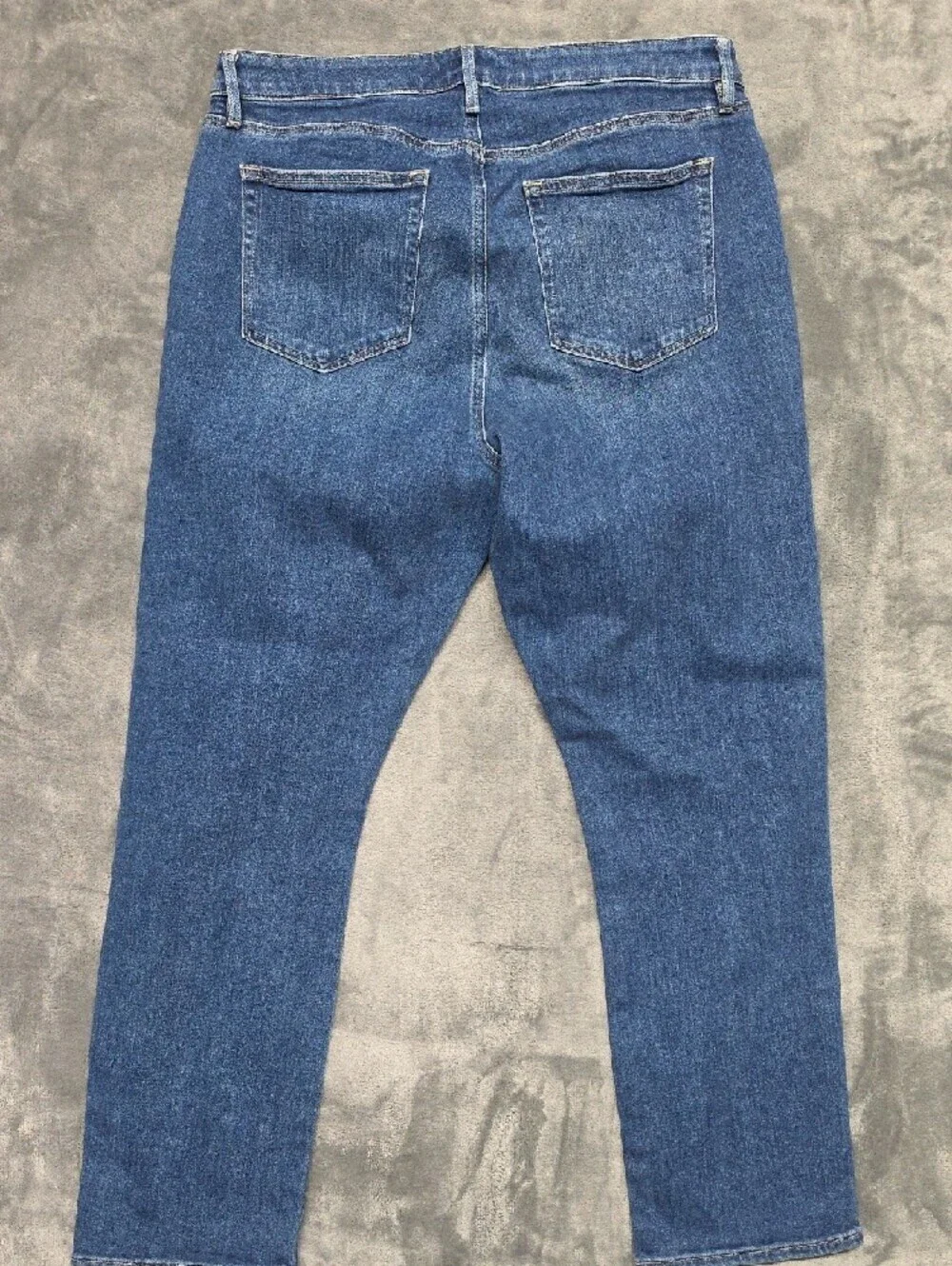 LOFT Straight Leg  Curvey Boyfriend Jeans in Medium Blue Wash sz 14